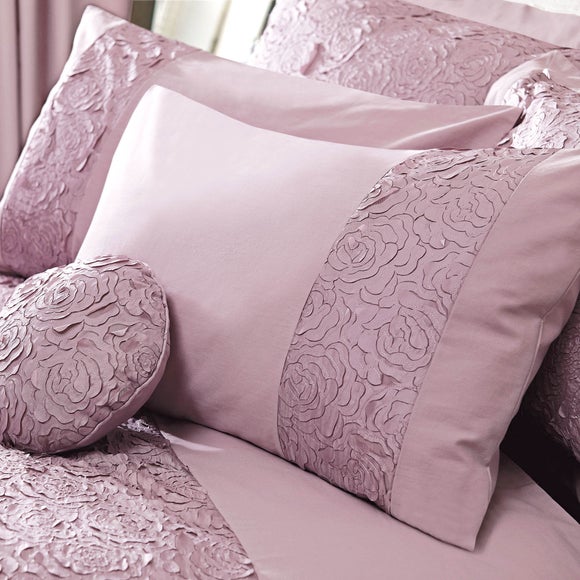 Heather Chloe Rose Collection Housewife Pillowcase Dunelm