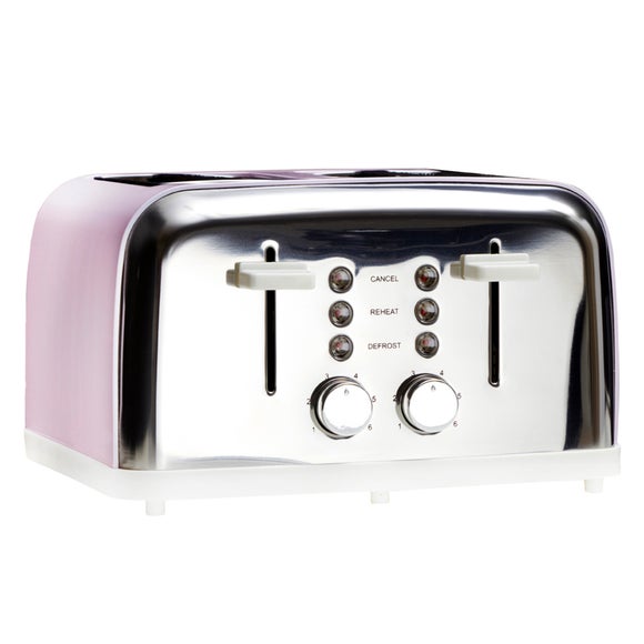 Candy Rose Collection Pink 4 Slice Toaster Dunelm