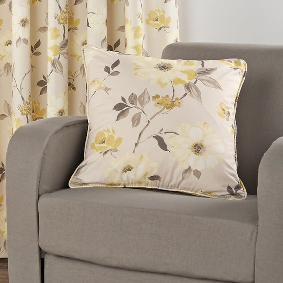 Yellow Vivien Collection Cushion Dunelm