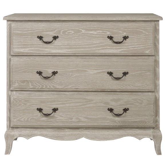 Annabelle Grey Wash Oak 3 Drawer Chest Dunelm