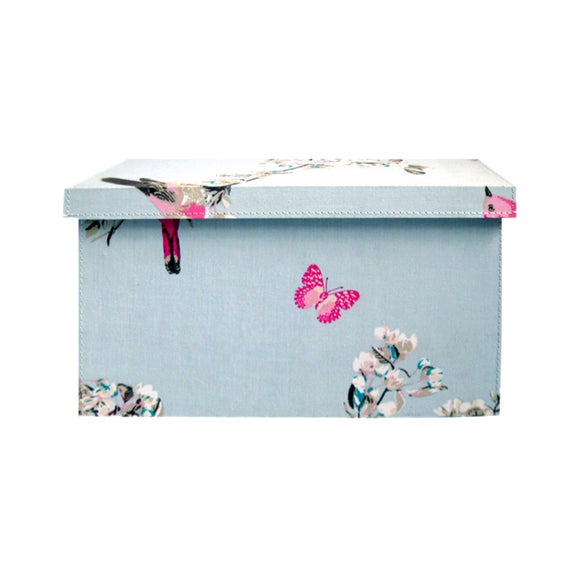 Duck Egg Beautiful Birds Storage Box Dunelm