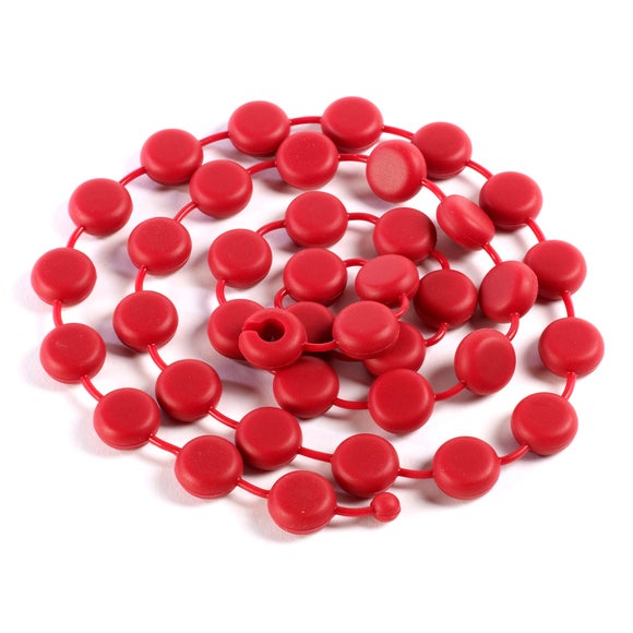 Red Silicone Baking Beans In A Chain Dunelm