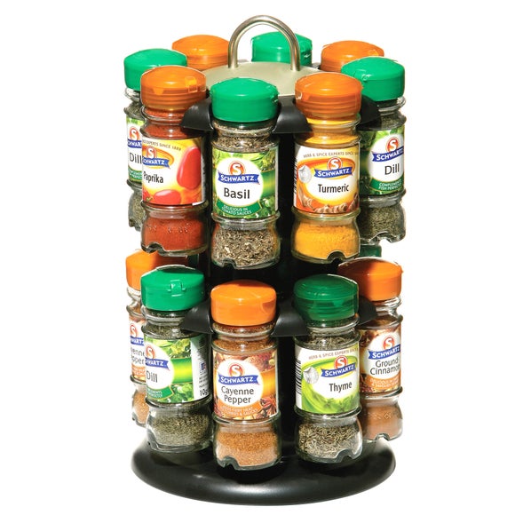 Schwartz Two Tier Spice Rack schwartz 2 tier revolving 16 spice rack dunelm Schwartz Two Tier Spice Rack schwartz 2 tier revolving 16 spice rack dunelm