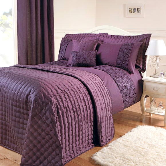 Aubergine single duvet cover