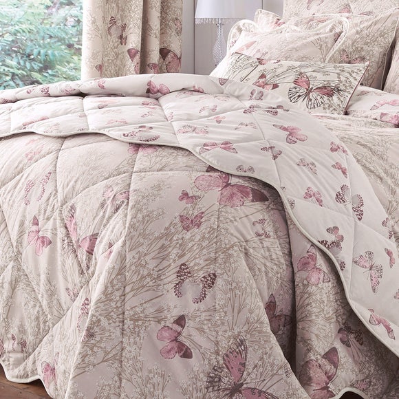 Blush Botanica Butterfly Collection Bedspread Dunelm