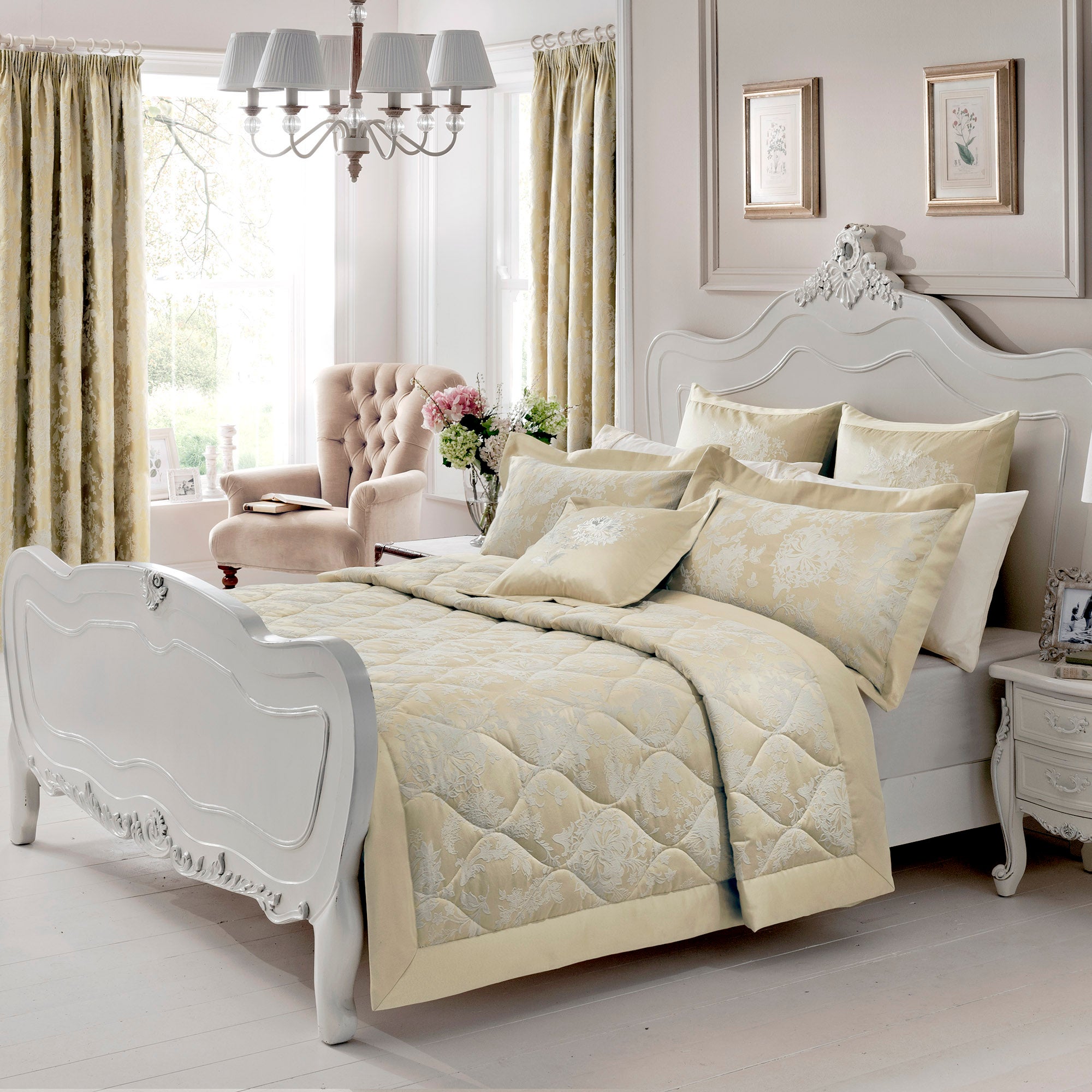 Dorma Cream Clara Bedlinen Collection Dunelm