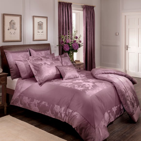 Dorma Plum Jasmina Collection Duvet Cover | Dunelm