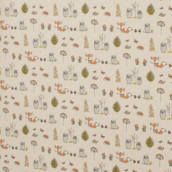 Woodland Fox Fabric Dunelm
