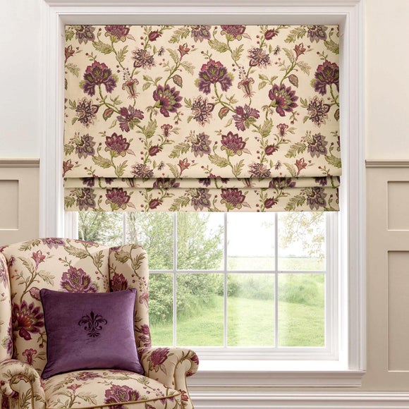 Dorma Plum Bloomsbury Roman Blind Dunelm