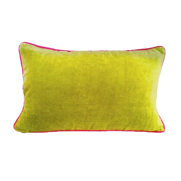 Green Velvet Cushion Dunelm
