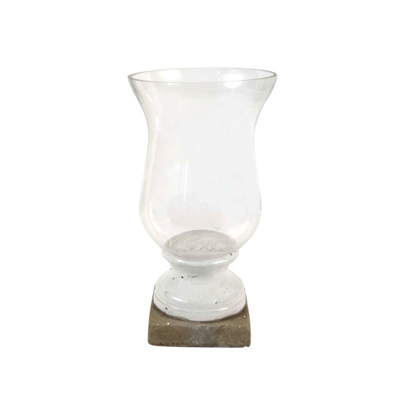Dorma Stone Base Hurricane Candle Holder Dunelm