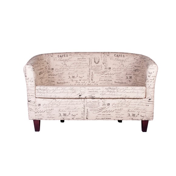 Madelaine Script Two Seater Tub Chair Dunelm