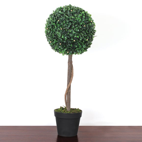 topiary trees with solar lights