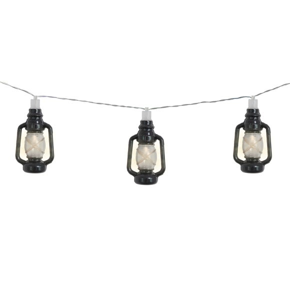 Oil Lantern Solar 10 LED Chain Lights Dunelm