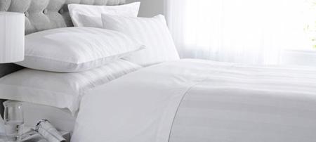 White Hotel Stripe 300 Thread Count Bedlinen Collection