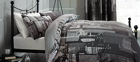 Black City Scene Bedlinen Collection