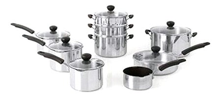 Dunelm Stainless Steel Pan Collection