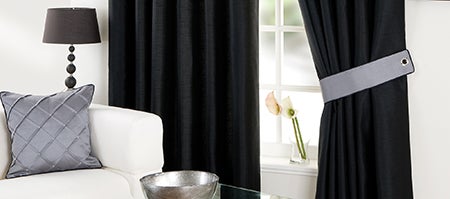 Black Parisian Eyelet Curtain Collection