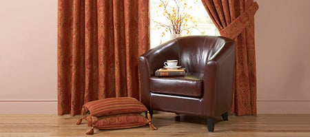 Terracotta Novello Curtain Collection