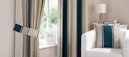 Navy Milan Curtain Collection