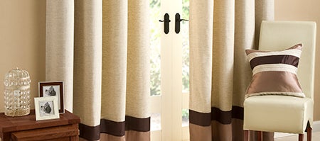 Chocolate Alban Curtain Collection