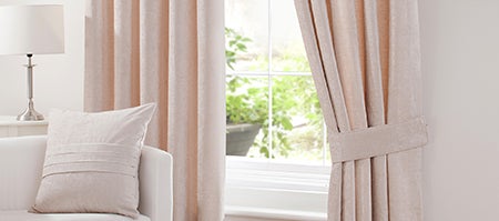 Cream Chenille Pencil Pleat Curtain Collection