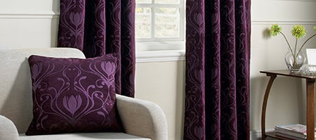Aubergine Deco Curtain Collection