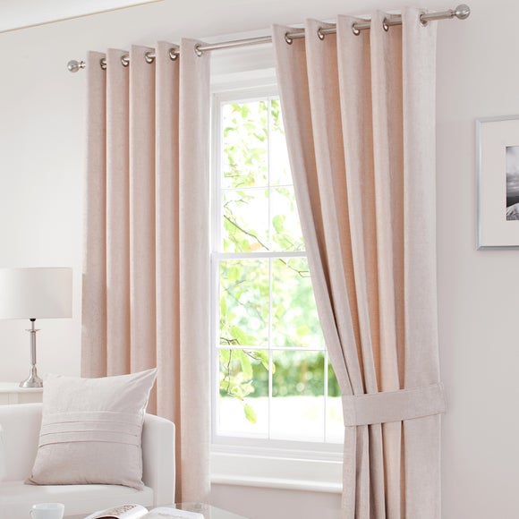 Cream Chenille Eyelet Curtain Collection