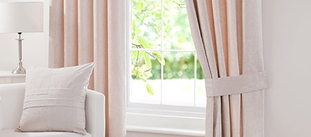 Cream Chenille Eyelet Curtain Collection