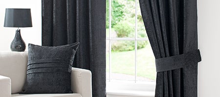Black Chenille Curtain Collection