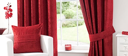 Red Chenille Curtain Collection