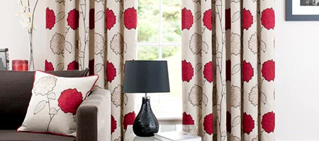 Red Louisa Curtain Collection