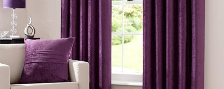 Plum Chenille Curtain Collection
