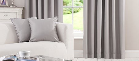 Waters and Noble Grey Herringbone Blackout Curtain Collection