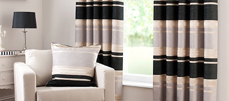 Black Portobello Curtain Collection