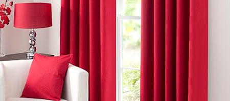 Waters and Noble Red Solar Eyelet Curtain Collection