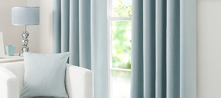 Waters and Noble Duck Egg Solar Eyelet Curtain Collection