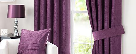 Plum Chenille Pencil Pleat Curtain Collection