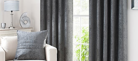 Grey Chenille Curtain Collection