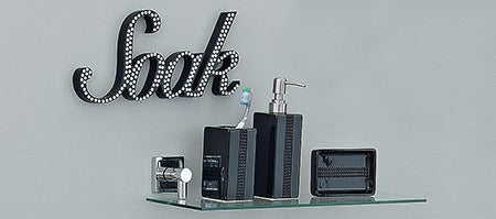 Black Square Spots Bathroom Collection