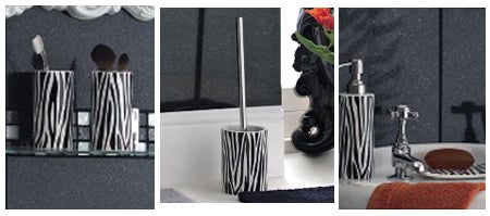 Black and White Zebra Bathroom Collection