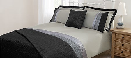 Black Quilted Star Bedlinen Collection