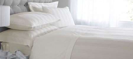 Cream Hotel Stripe 300 Thread Count Bedlinen Collection