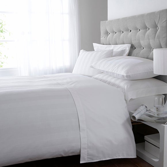 White Hotel Stripe 300 Thread Count Bedlinen Collection