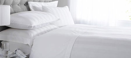 White Hotel Stripe 300 Thread Count Bedlinen Collection