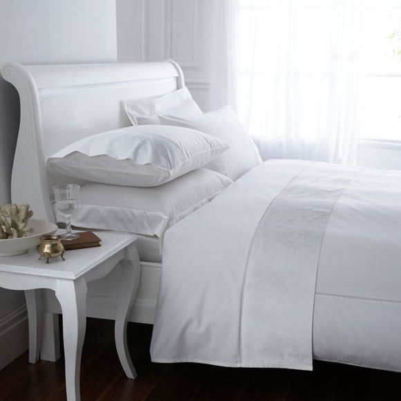 White Hotel Pima Floral 400 Thread Count Bedlinen Collection