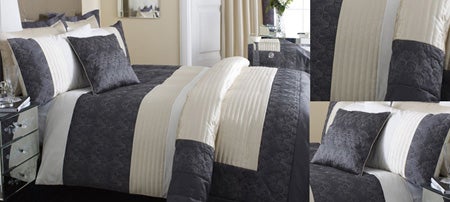 Charcoal Fleur De Lys Bedlinen Collection