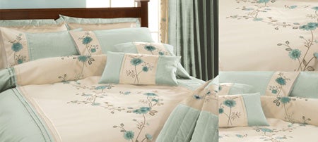 Duck Egg Ruby Bedlinen Collection