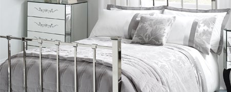 Silver Roma Damask Bedlinen Collection