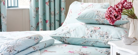 Duck Egg Beautiful Birds Bedlinen Collection